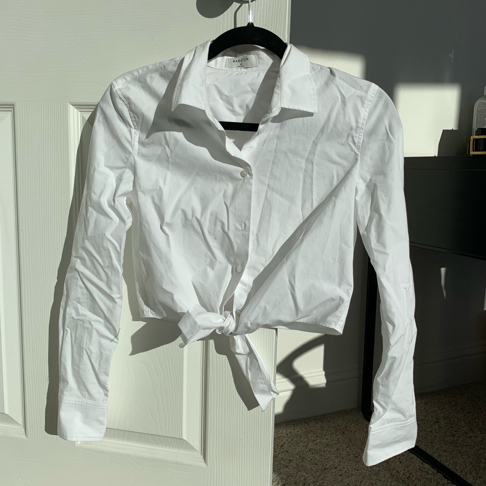Babaton Cropped Button-Down